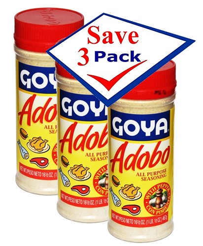 Adobo Goya with Pepper 16.5 Oz Pack of 3